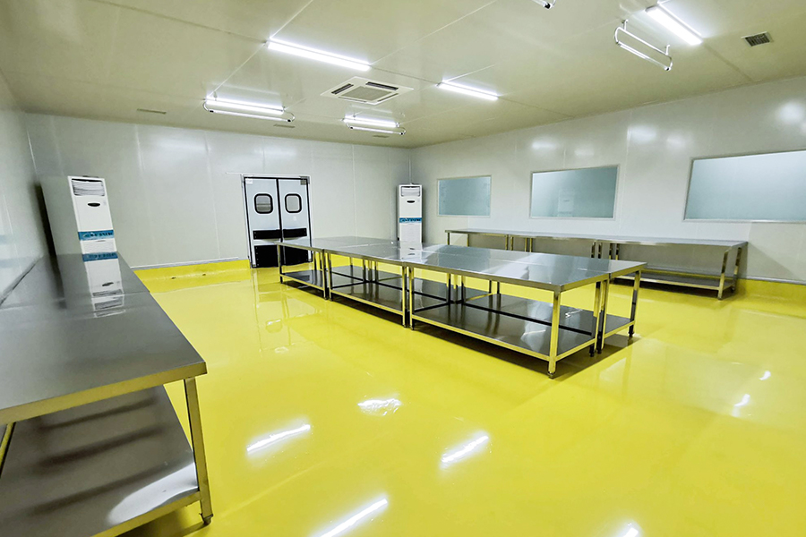 Laboratorio di produzione per la purificazione degli alimenti