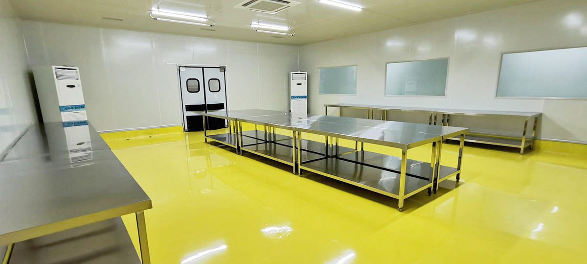 Laboratorio di produzione per la purificazione degli alimenti